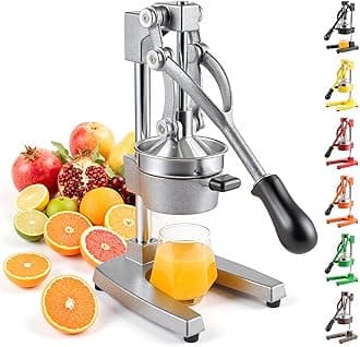 CO-Z Commercial Grade Citrus Juicer Professional Hand Press Manual Fruit Juicer Orange Juice Squeezer for Lemon Lime Pomegranate (multicolor, Cast Iron/Stainless Steel)