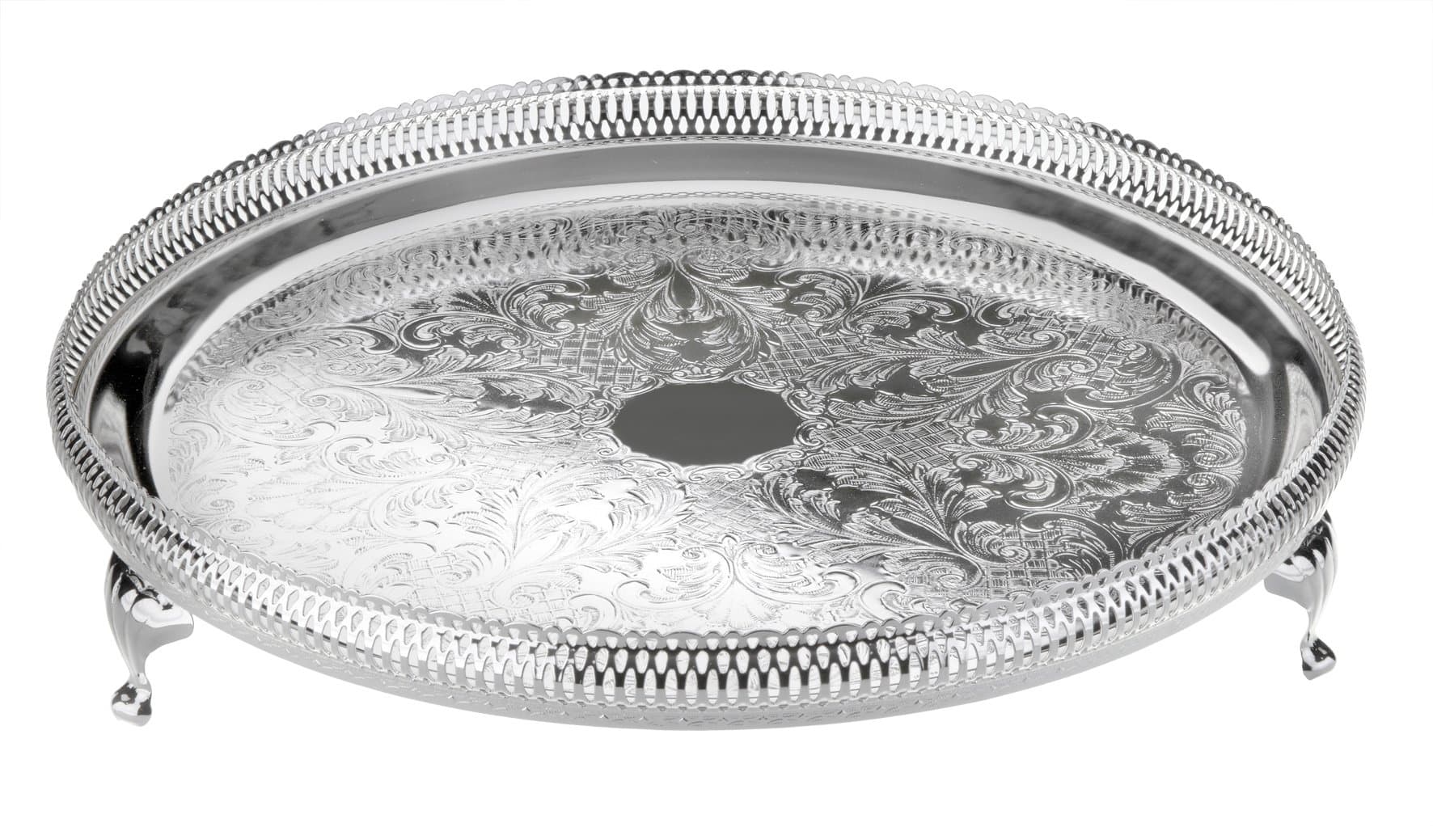 Silver Plated Serving Tray British Made with Special Tarnish Resistant Finish That Never Needs polishing