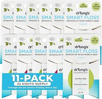 Dr. Tung's Smart Floss, 30 yds, Natural Cardamom Flavor 1 ea Colors May Vary (Pack of 11)
