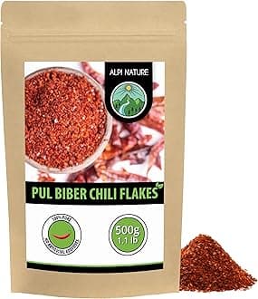 Alpi Nature Pul Biber 500g 1.1 lb, Pul Biber Chilli Flakes, Chilli Peppers Crushed for Cooking