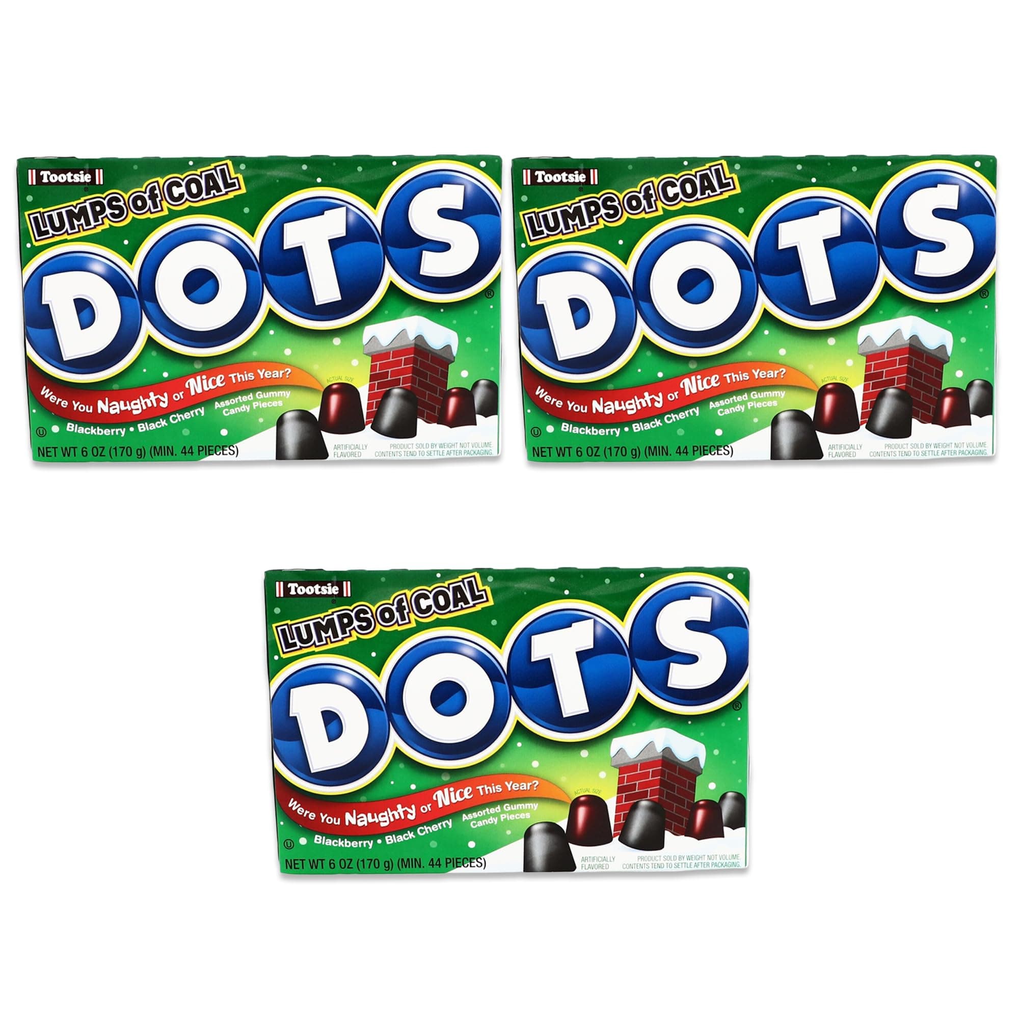 Dots Candy Lumps of Coal 3 Pack, Dots Candy Bulk Christmas Candies, Gumdrop Candy, Dots Candy Bulk, Gingerbread House Candy Decorations, Candy Dots, Christmas Gummy Candy, Christmas Gum Drops Candy