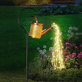 - Solar Watering Can Light - Solar Yard Decorations Outdoor,Garden Decor Lights for Yard,IP65 Waterproof Hanging Lantern Lights,Outside Garden Flower Bed Decor Light for Moms Birthday