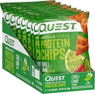 Quest Nutrition Tortilla Style Protein Chips, Chili Lime, 8 Count