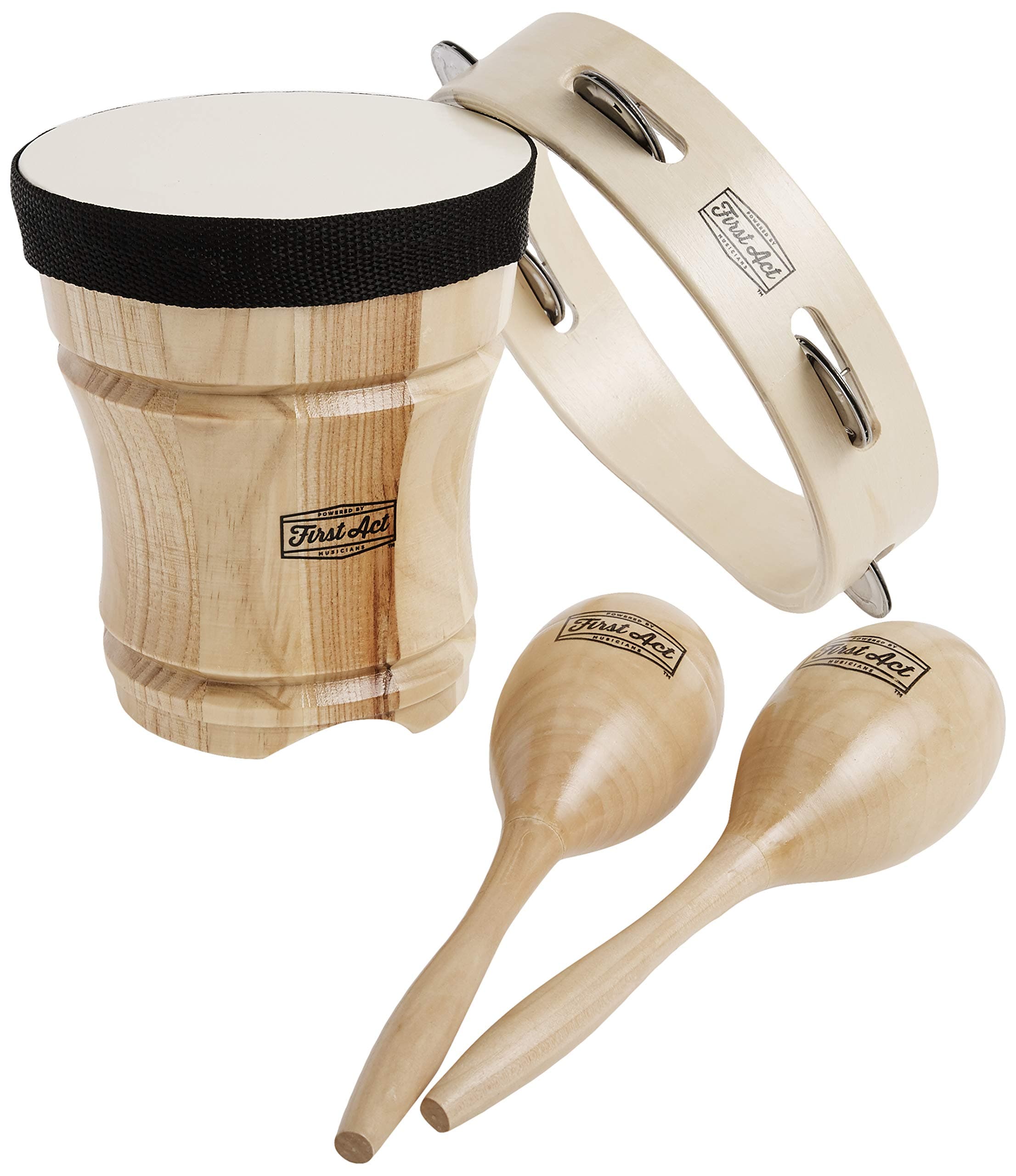 First Act Percussion Pack, Bongo, Maracas, Tambourine (FAC0148)