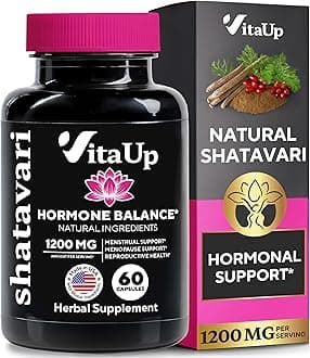 Shatavari Capsules for Women 1200mg - USA Made Shatavari Root Supplement for Normal Hormonal Support, Menopause & Menstrual Wellness - 60 Vegan Capsules