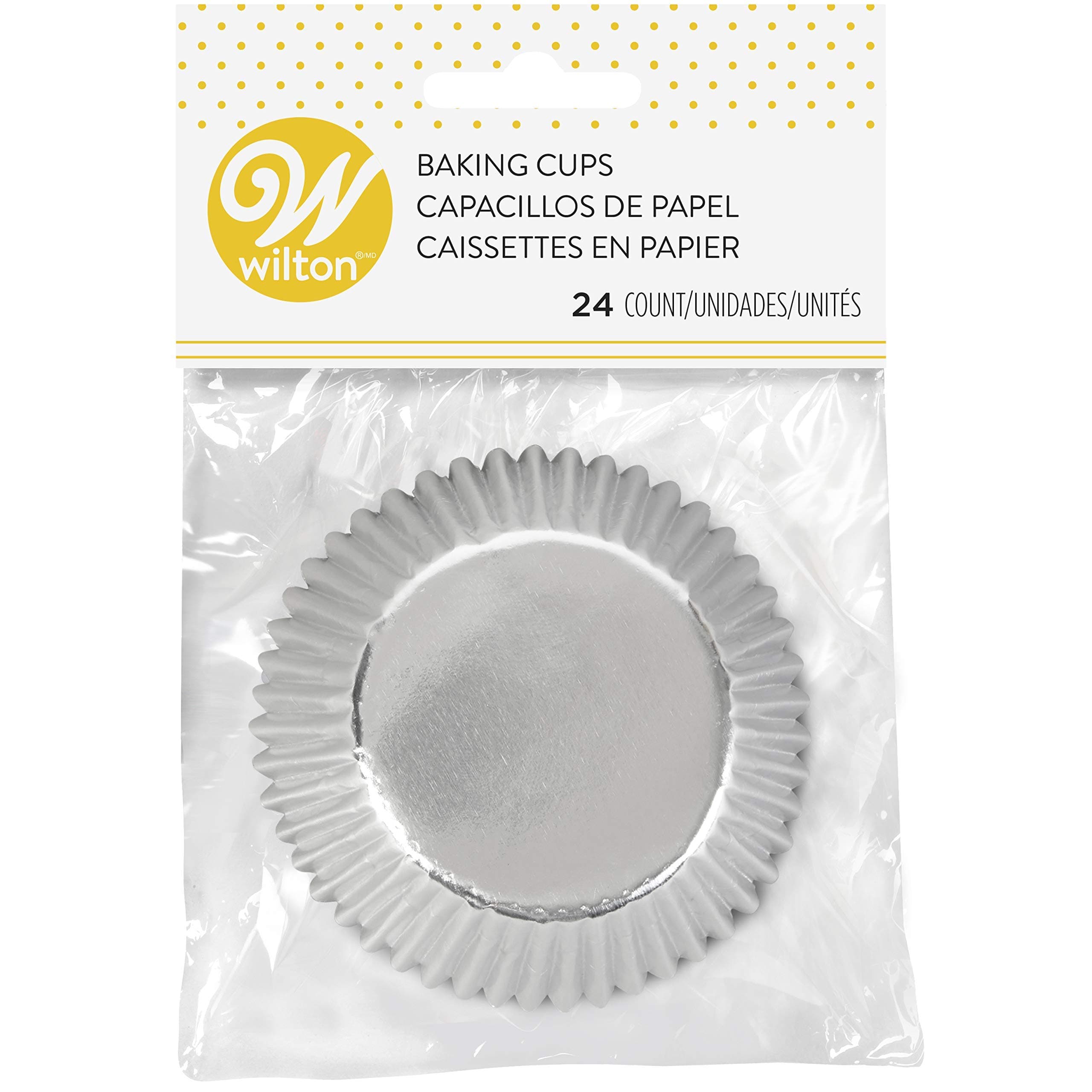 Wilton 415-207 BAKECUPS Silver FOIL 24CT