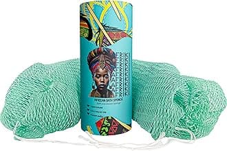 AFRIKI African Exfoliating Net Sponge, Authentic African Net Sponge, Black Owned, Back Scrubber, 45 inch Long for Normal to Sensitive Skin, for Daily use, Original Collection