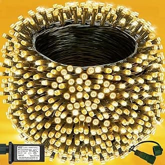 Decute 800LED 272ft Christmas String Lights UL Certified 8 Modes, Waterproof Outdoor Indoor Twinkle Starry Light for Christmas Tree Patio Garden Party Decor Warm White