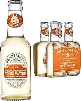 Fentimans Valencian Orange Tonic Water - Botanically Brewed Drink - Exquisitely Crafted and Refreshing Soft Drinks - Gluten-Free and Vegan Friendly Soft Drinks - 4 x 200 ml Bottles