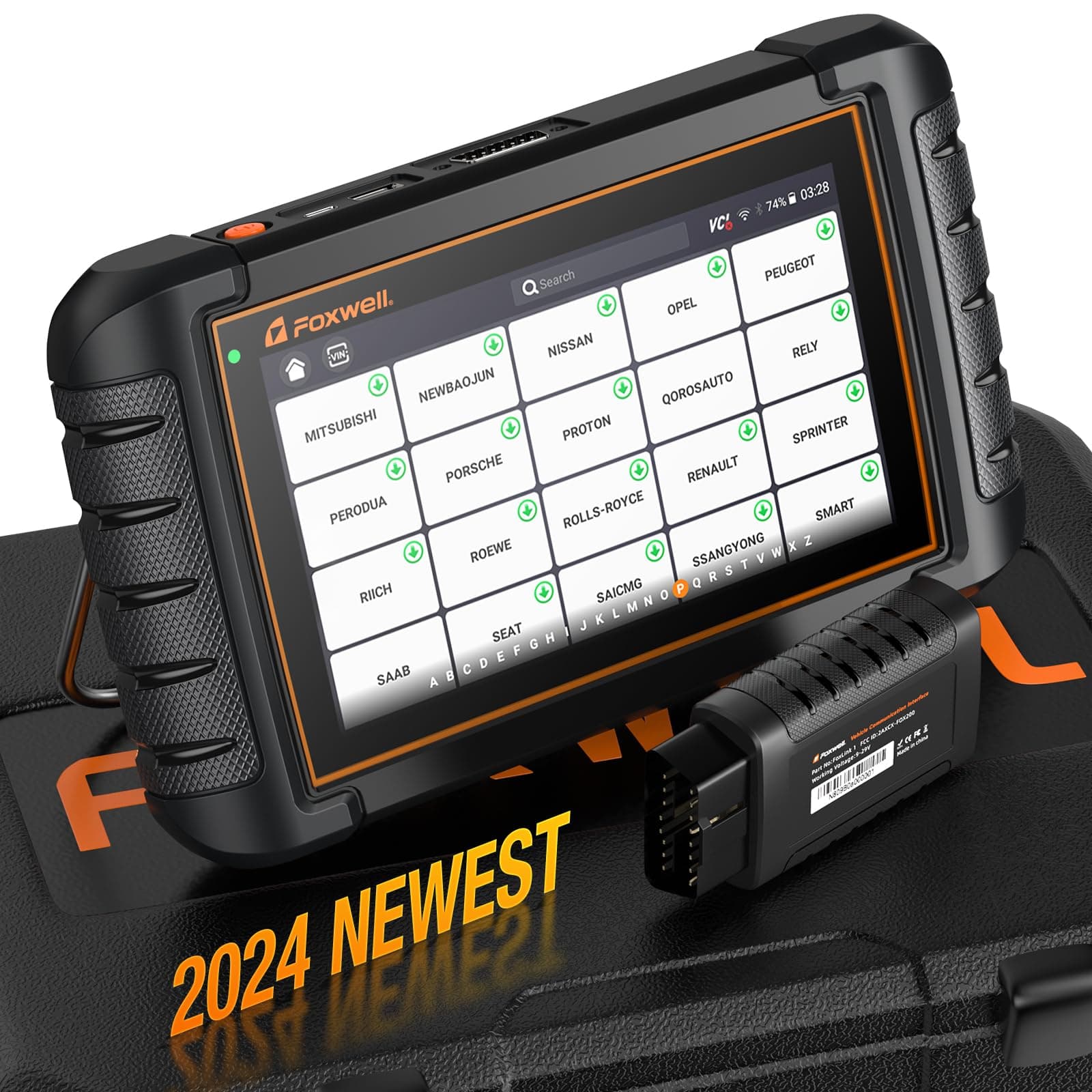 2024 Newest FOXWELL Scanner Bidirectional Scan Tool NT809BT: All Diagnostic Devices for OBD2 Automotive Systems, 30+ Resets, 3-Year Free Update, 24+ Languages, 10m Wireless Bluetooth for 10000+Cars