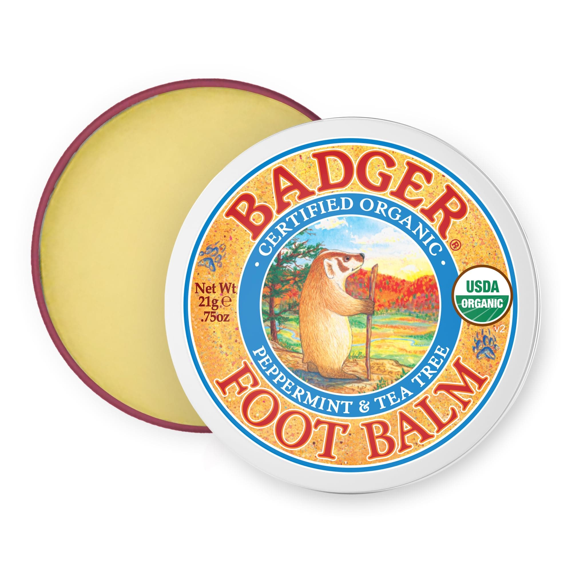 Badger Island Peppermint & Tea Tree Foot Balm (. 75oz)
