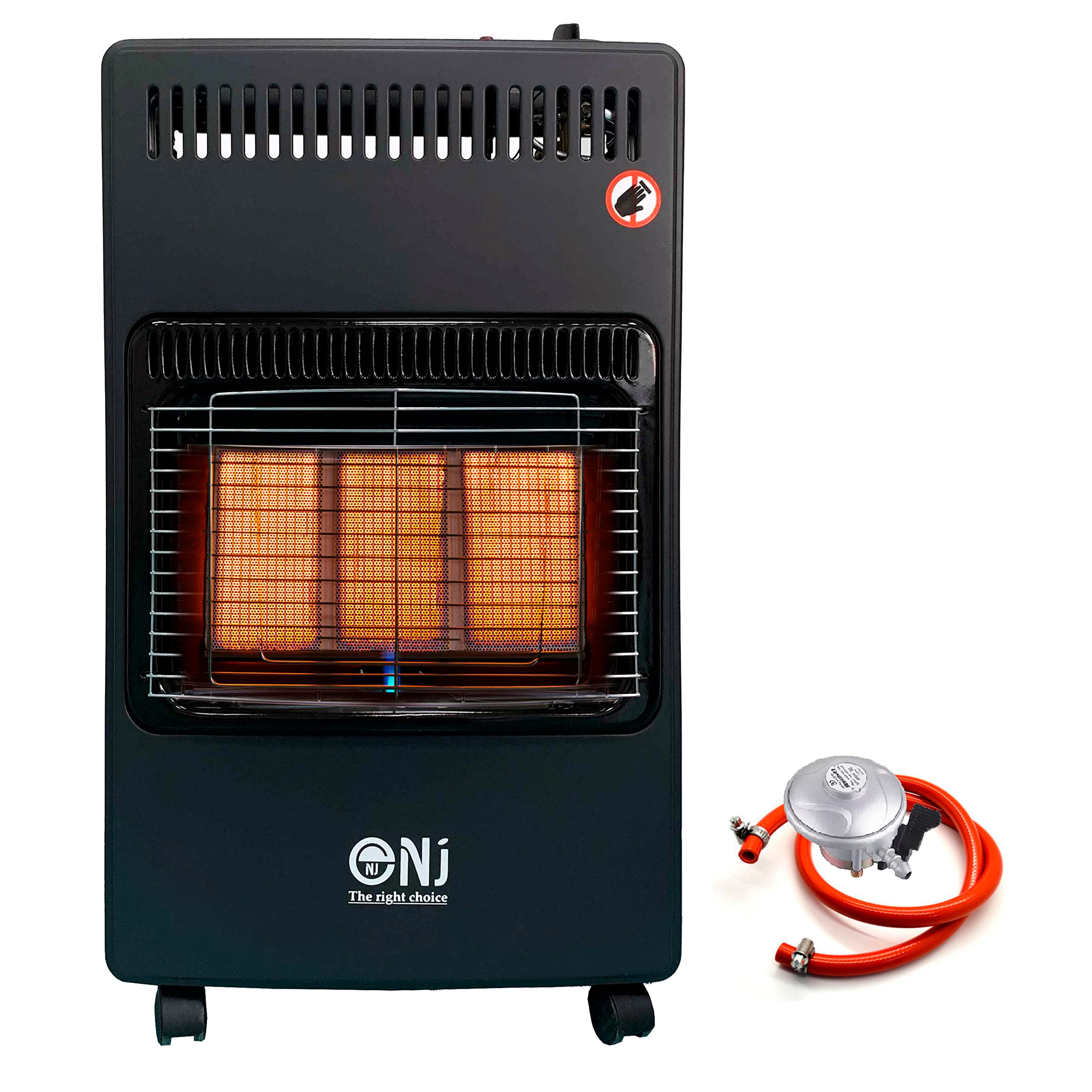 Portable Gas Heater Indoor Mobile Foldable 4.2kW Regulator Set