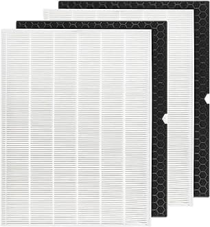 2 Sets 116130 HEPA Replacement Filter H 116130 for Winix 5500-2 Plasmawave Air Purifier and Models AM80 - HEPA Filter and Activated Carbon Filter Combo Pack