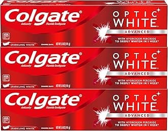 Colgate Optic White Whitening Toothpaste, Sparkling Mint - 5 oz, 2 Pack