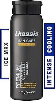 Ice Max Premium Body Powder for Men, Natural Deodorant with 10 Times the Cooling Sensation, Free of Talcum Powder, Parabens, and Menthol