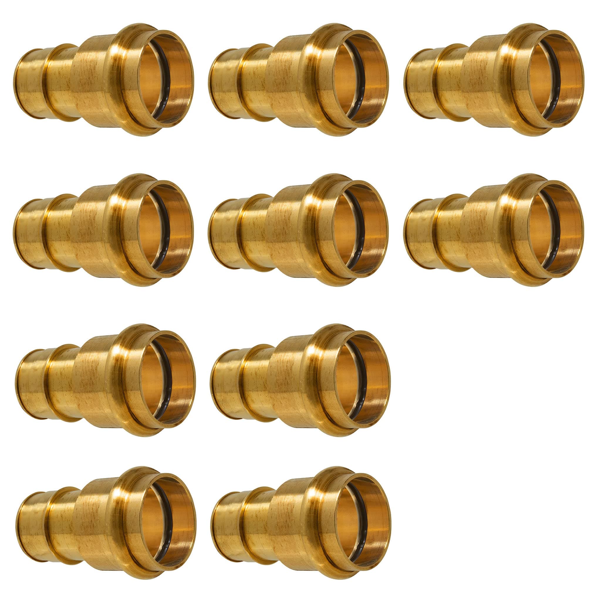 ProPress Brass Plumbing 1/2" PEX A Expansion x P Copper Pipe and PEX Pipe Press Fitting Adapter for Residential/Commercial [10 Pack]