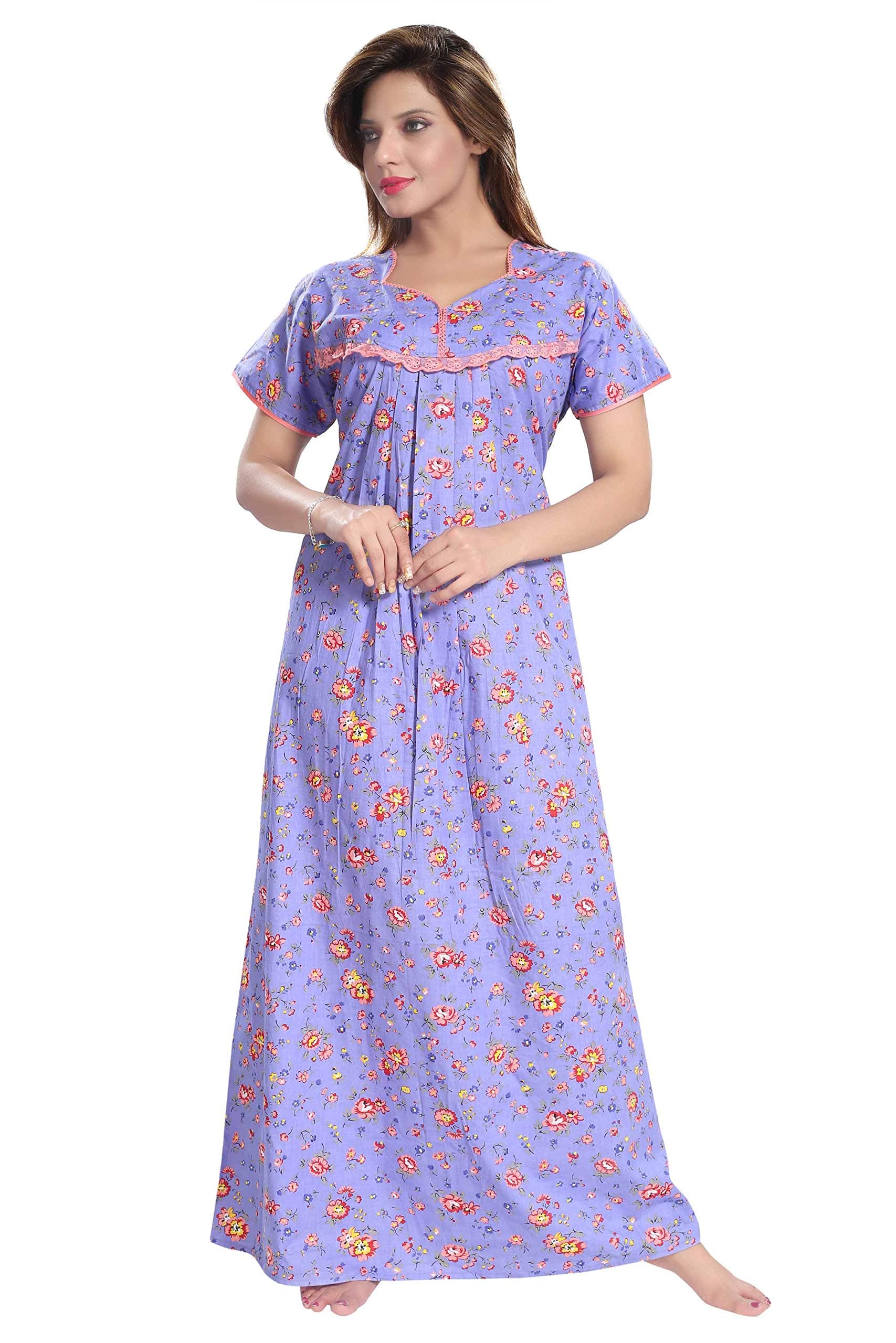 SoulemoWomen Cotton Floor Length Nighty