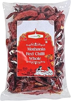 PURE PIK Mathania Red Chilli Whole (Lal Mirch Sabut) Stemless - 100 Gram
