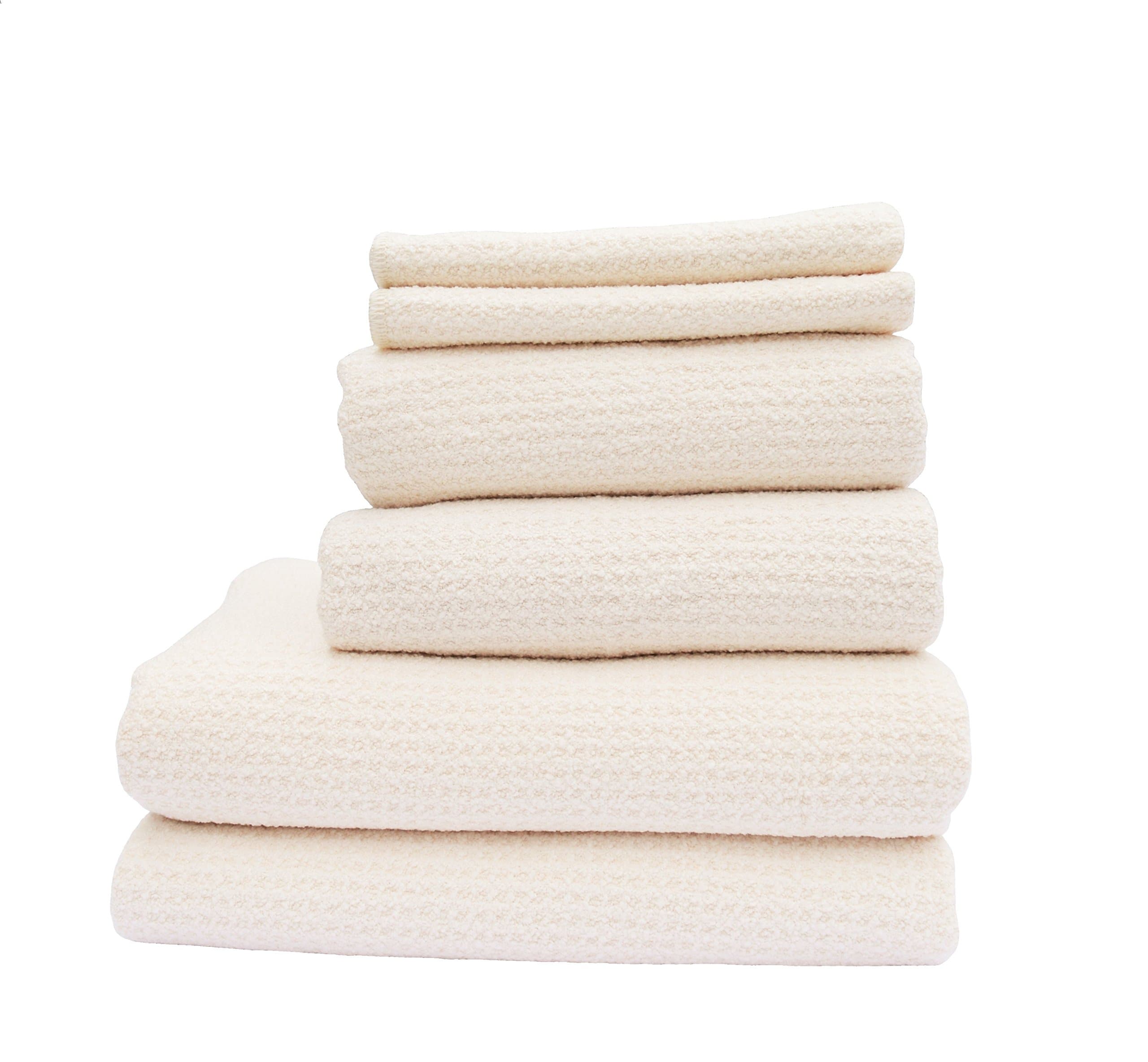Ultra Absorbent Microfiber Waffle 6-Towels Set - 2 Body(29" X 55"), 2 Hair(19" X 39") N 2 Hands(12" X 12") Towel. (Linen)