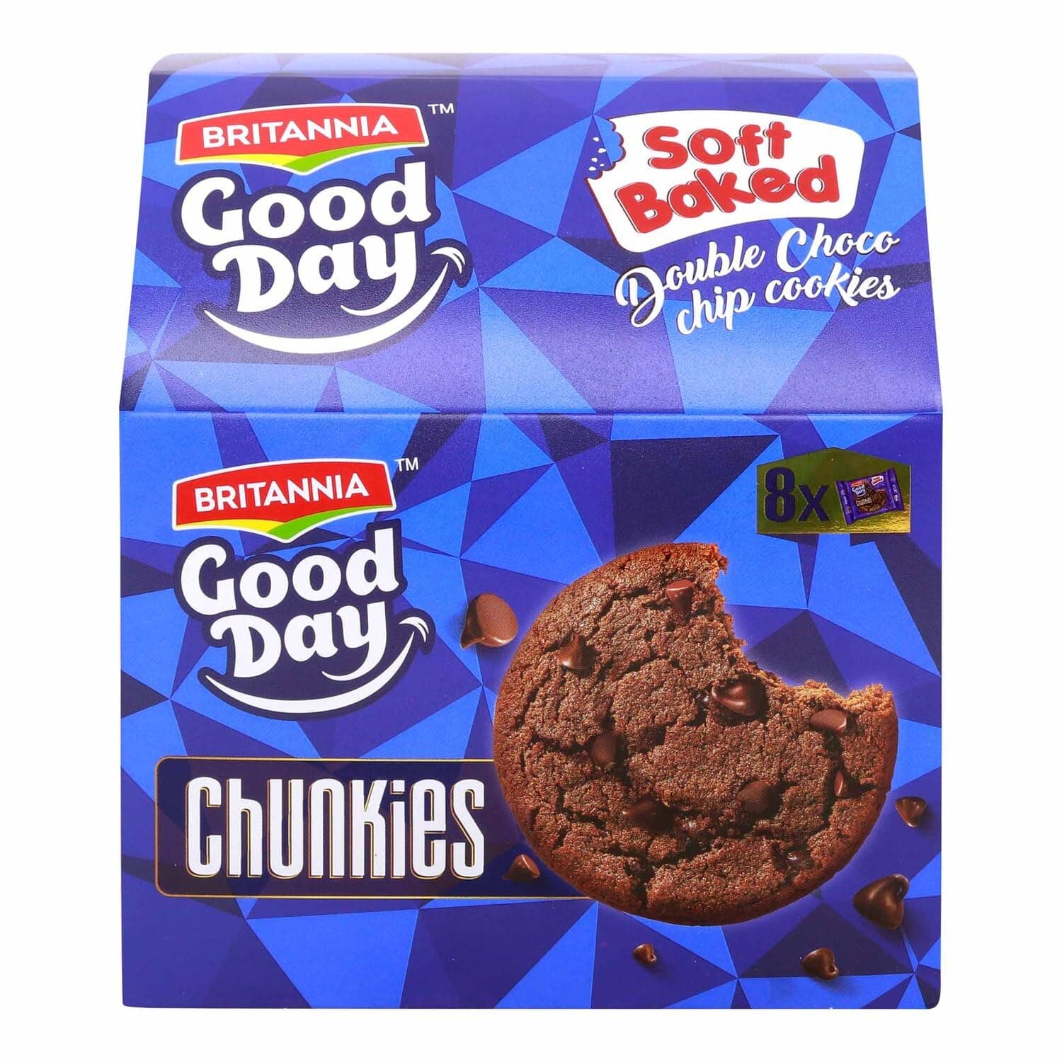Good Day Chunkies Soft Baked Double Choco Chips Cookies, 224g, Cream