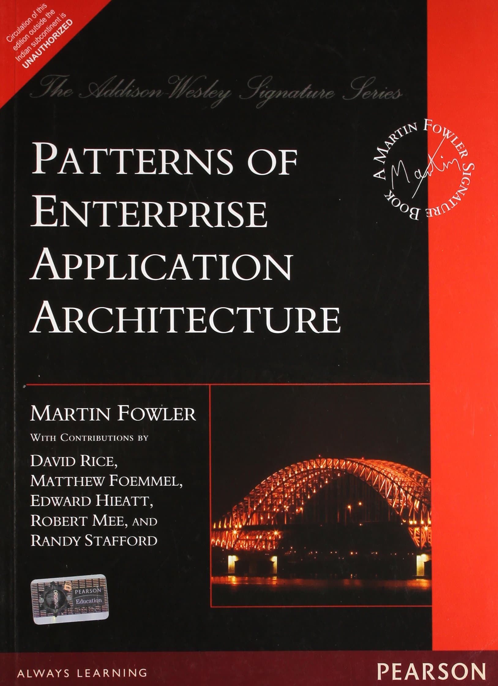 Patterns of Enterprise Application Architecture [paperback] Martin Fowler [Jan 01, 2002]…