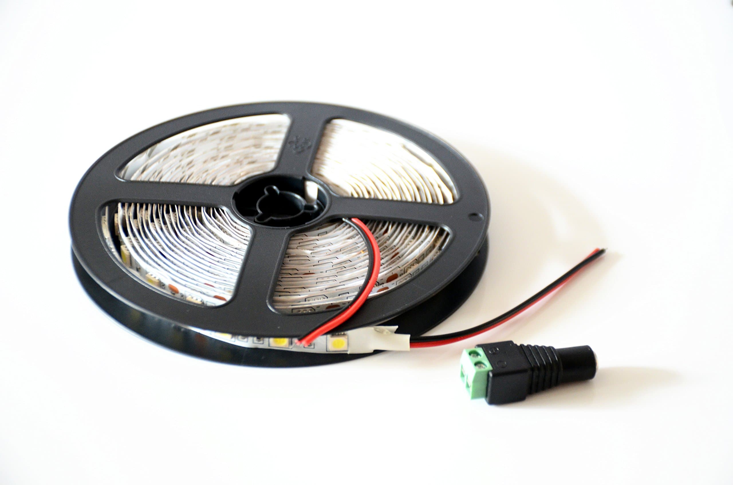 12 V LED Flexible Light Strip 300 pieces 5050 LED, 720LM/14.4 W per metre, Warm White, 3000 Kelvin, is not waterproof, 5 M IN EACH PACK, LED Strip Lighting, Bars, LED Strip, LED bright LED strips [Energy Class A +]