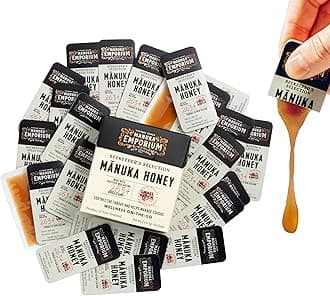 Raw New Zealand Manuka Honey Packets MGO263+ (UMF 10+ Equiv.) 24 x 0.18oz Individual Snaps | Ideal for Travel, Sports, Superfood Snacks and On-the-Go Daily Wellness