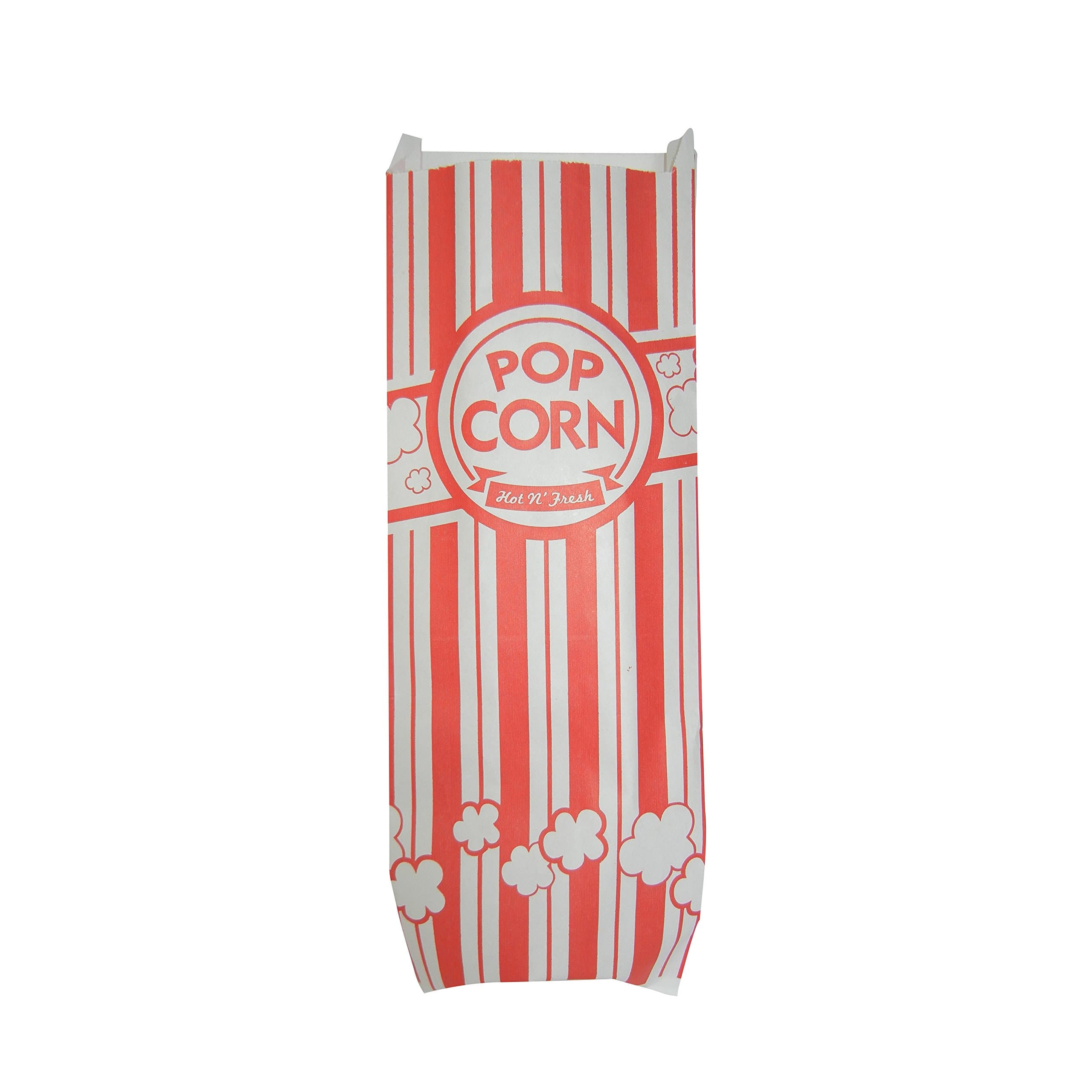 Carnival King Popcorn Bags 2 oz, 200 Classic Red and White Bags (200 Bags)