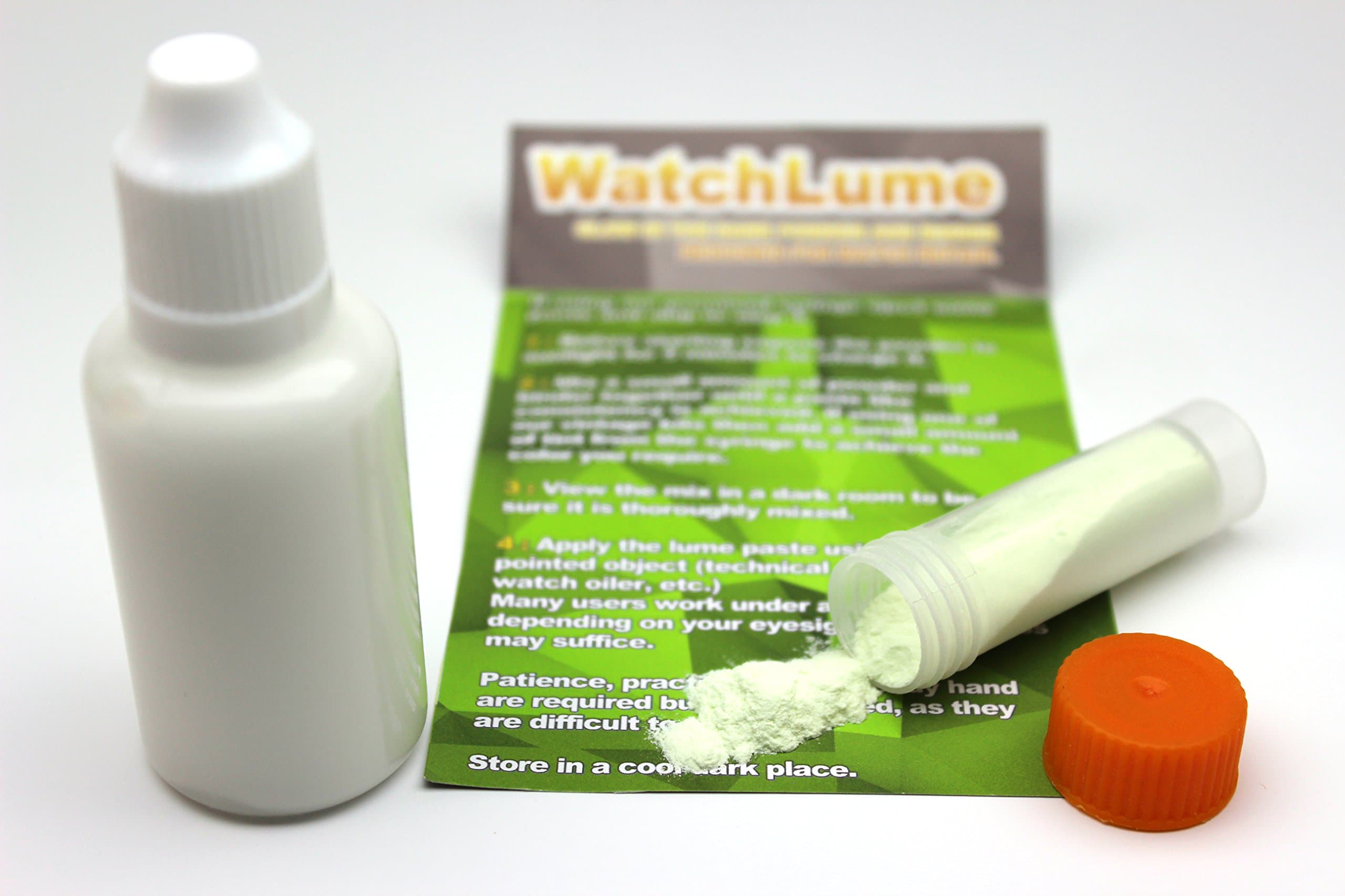 Glow in The Dark for Watch DIAL and Hand RELUMING. Green. 7 Grams. 30ML