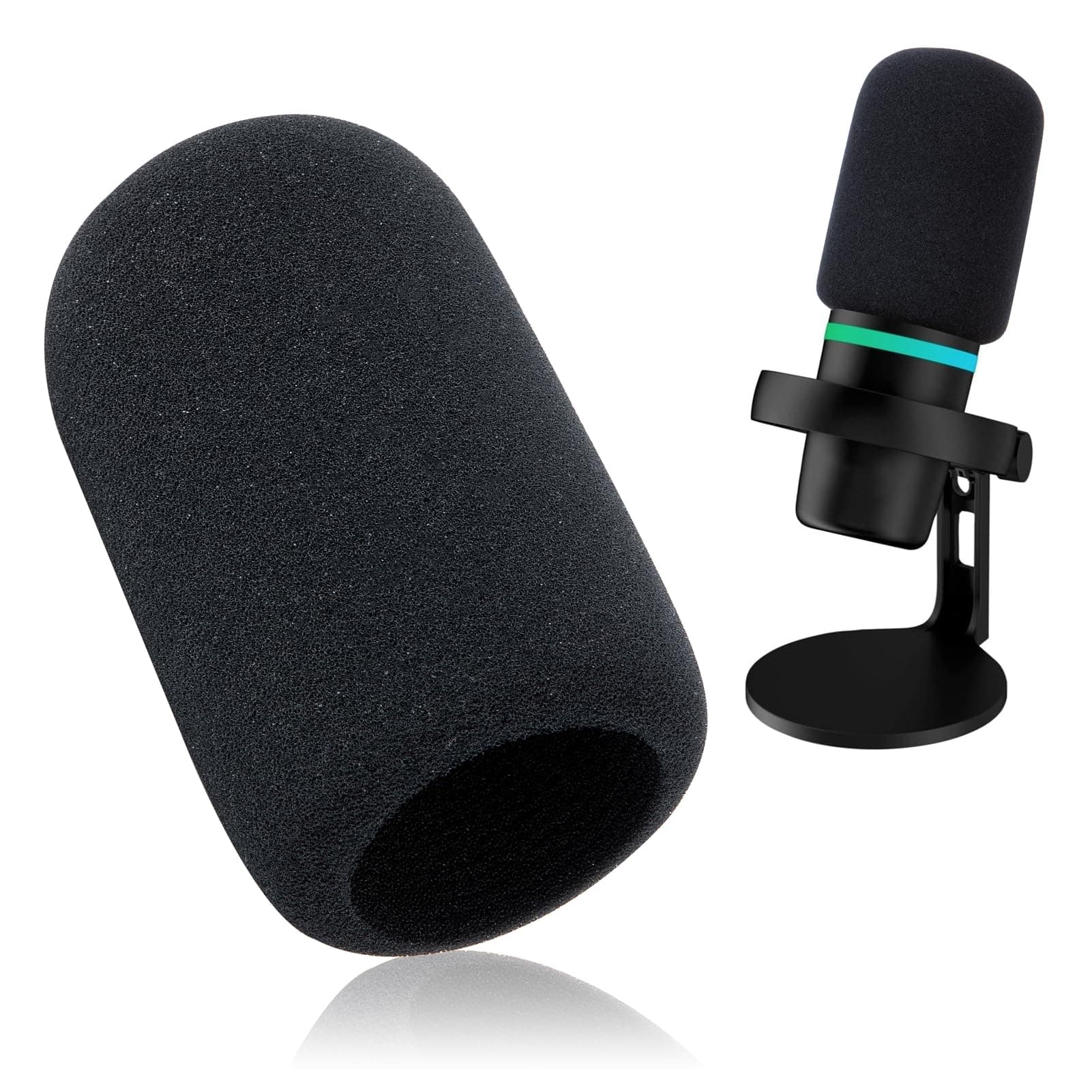YOUSHARES Foam Windscreen Compatible with HyperX Duo Cast Microphone - Pop Filter Foam Cover for HyperX DuoCast Condenser Gaming Microphone to Blocks Out Plosives
