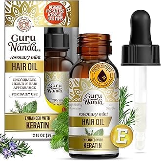 Rosemary Mint for Hair Growth with Keratin & Vitamin E Oil - Encourages Scalp, Shine & Hair Strengthening- 100% Natural, Cruelty-Free, 2oz