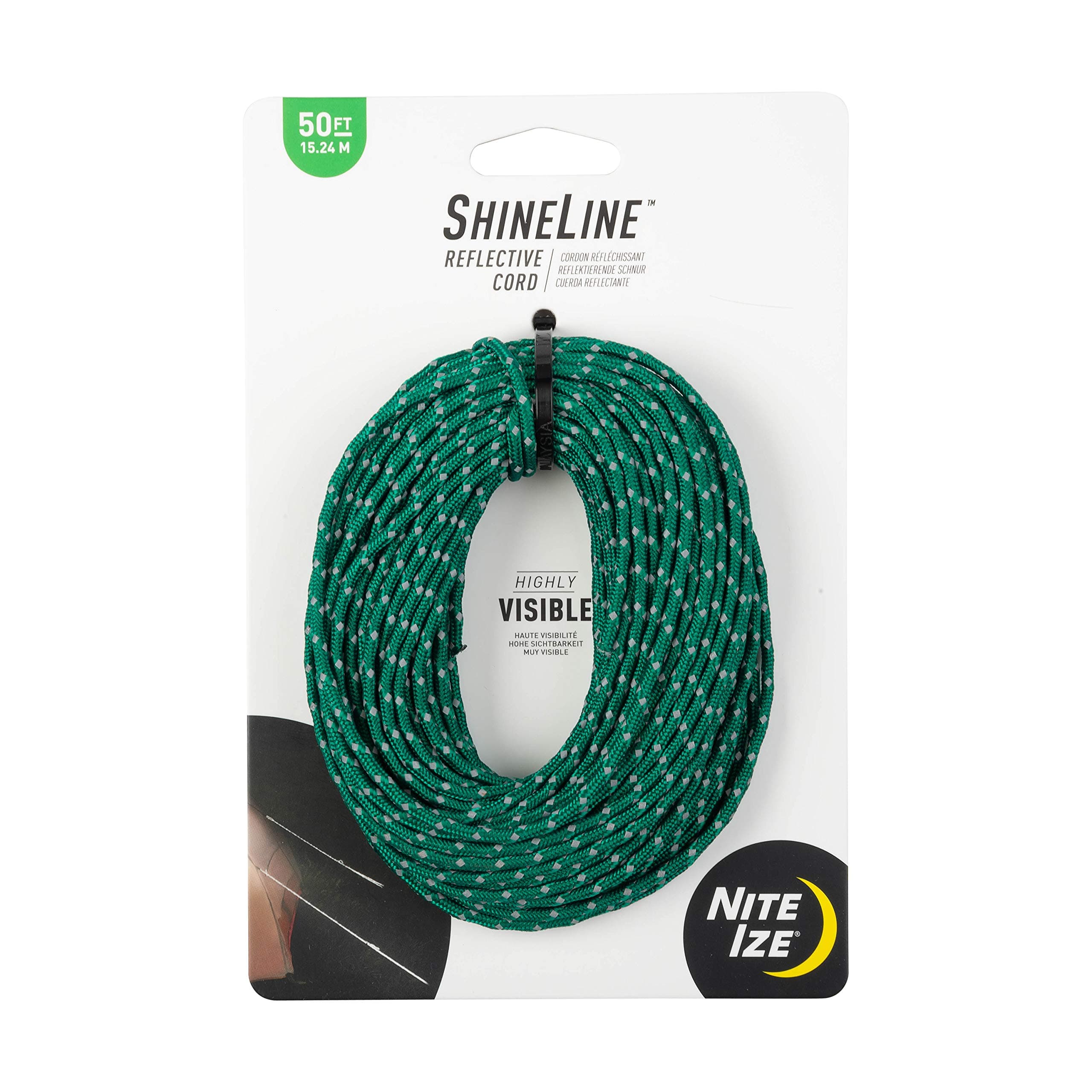 Nite Ize Unisex's Reflective Rope, Green, 50 ft