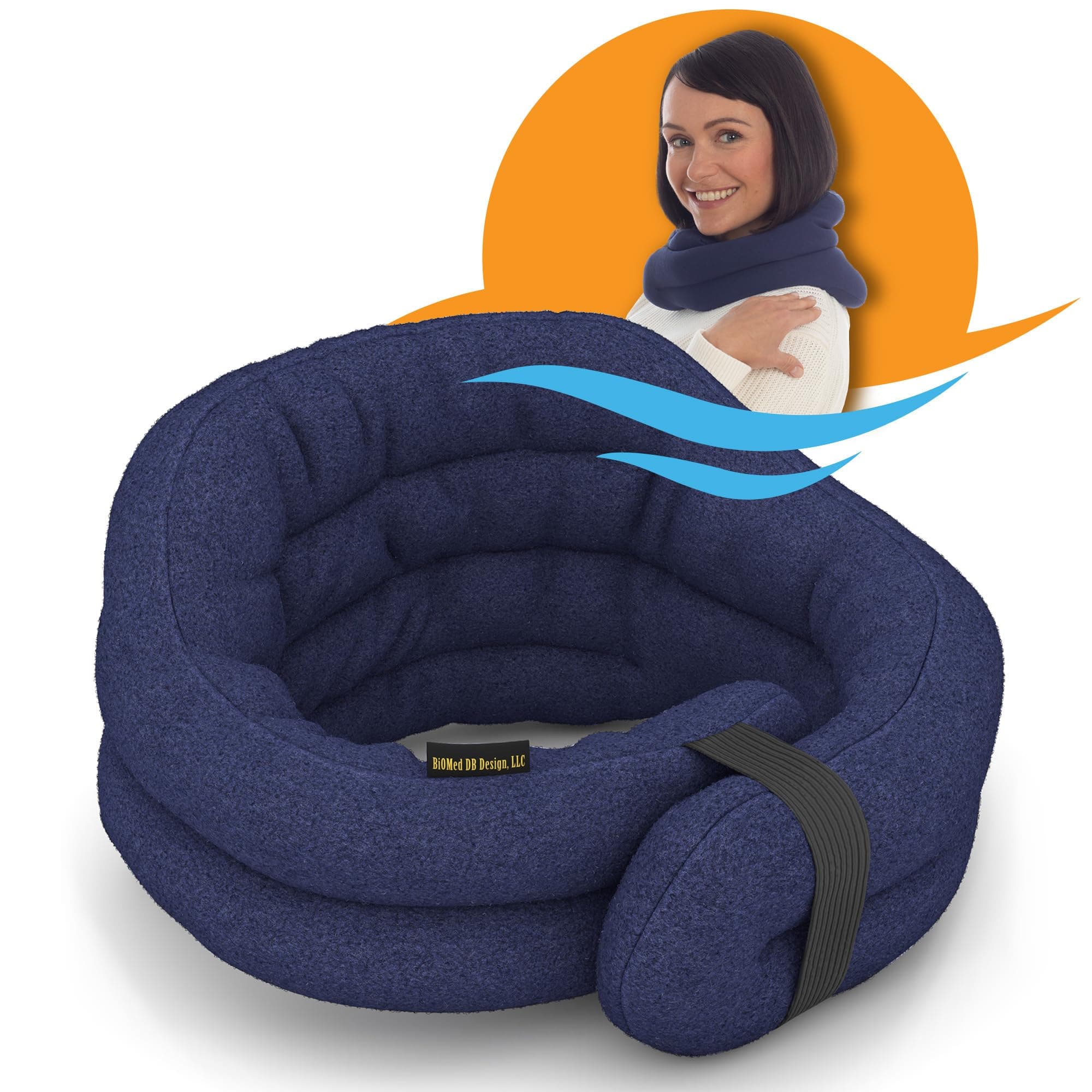 Sunny Bay Hands-Free Unscented Neck Heating Wrap 2.5 Pound Navy Blue