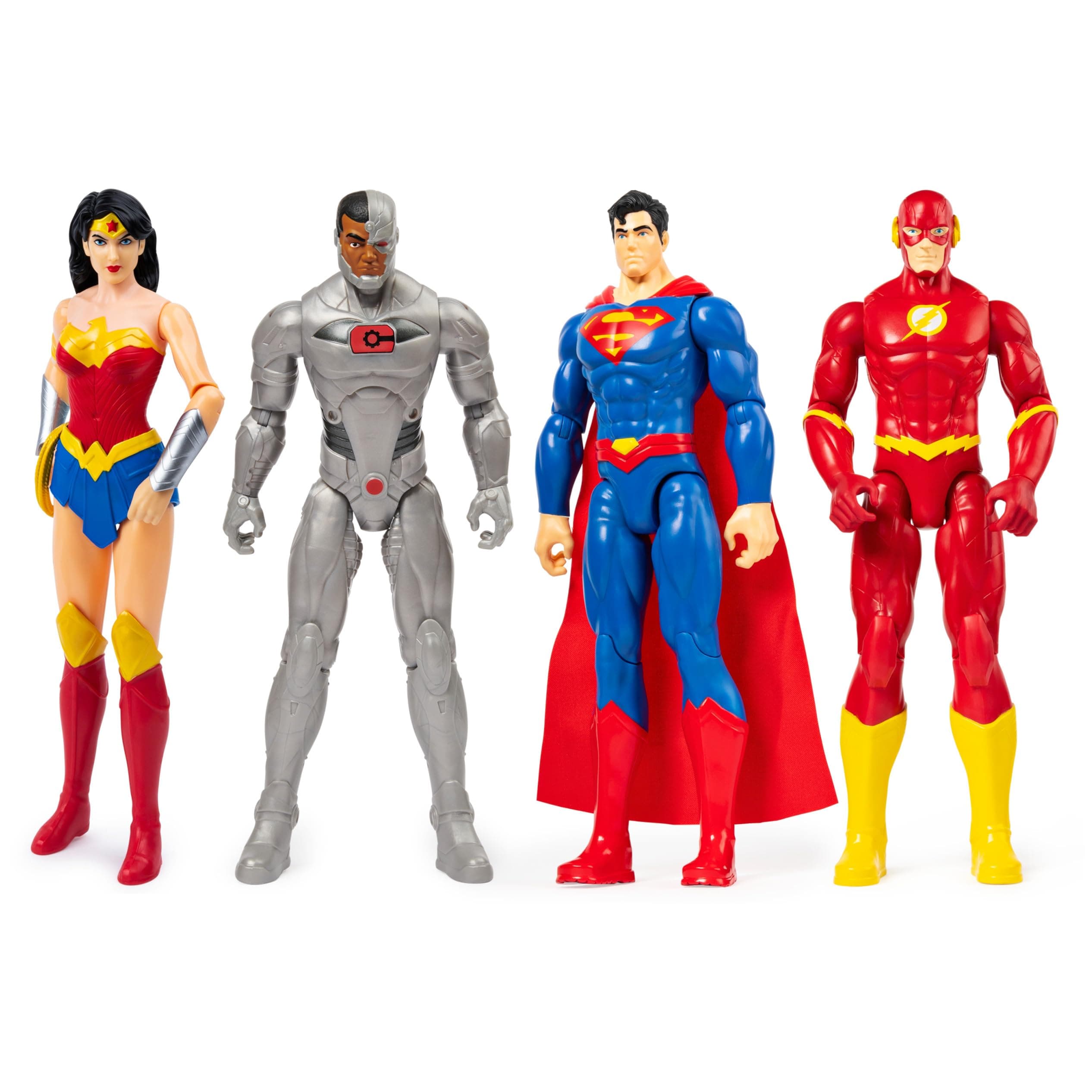 DC Comics 12-inch Action Figure 4-Pack with Superman, The Flash, Wonder Woman and Cyborg