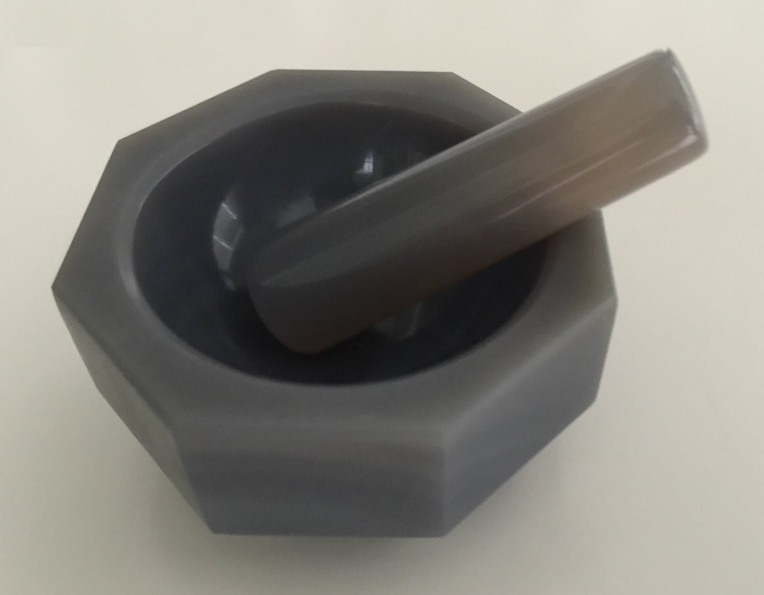 Agate Mortar and Pestle Standard Form, 75x62x15mm labware