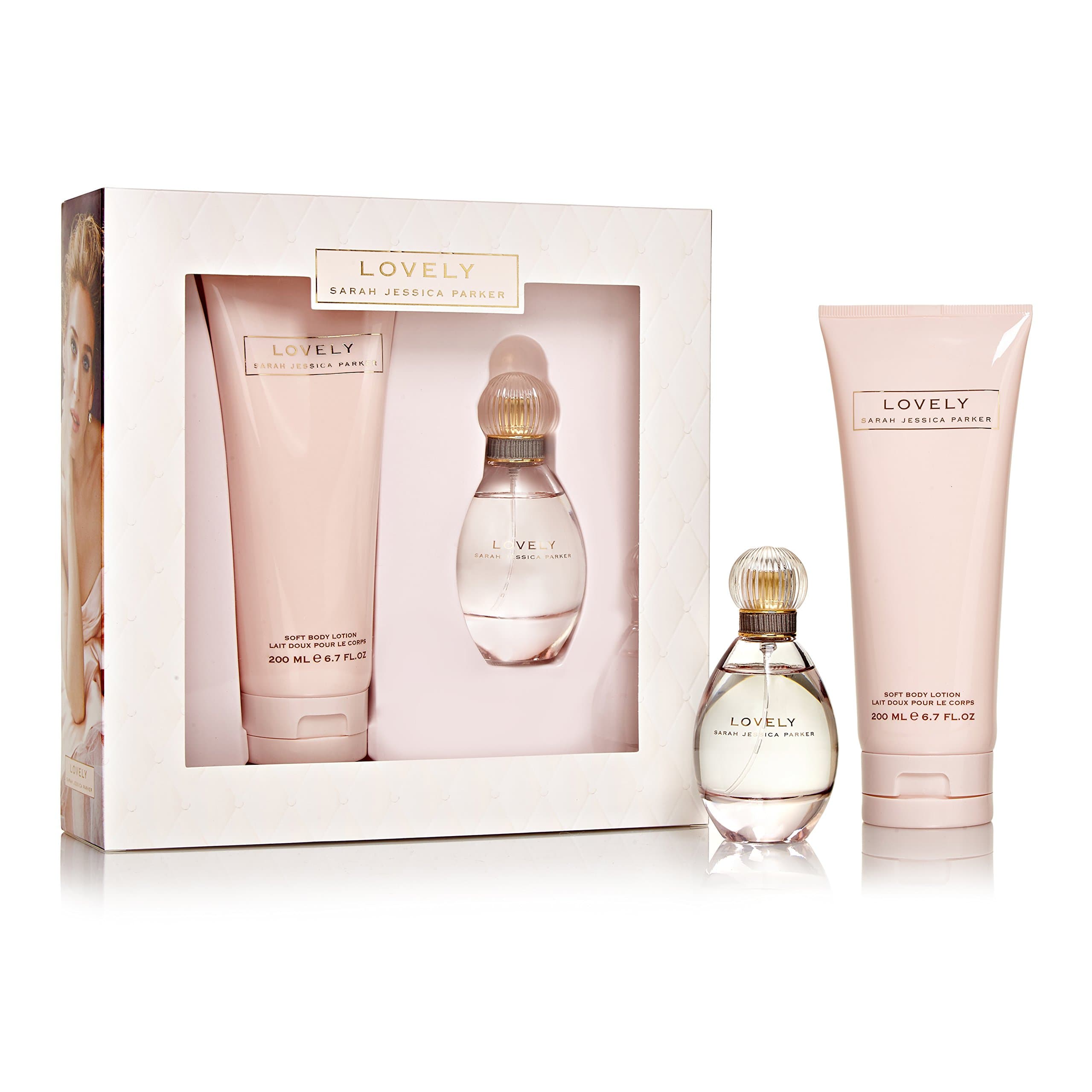 Lovely By SJP Gift Set For Women - Classically Charming, Ultra-Glamorous Scent - Silky White Amber Fragrance With Powdery, Intimate Notes - Includes Perfume Spray And Body Lotion - 2 Pc