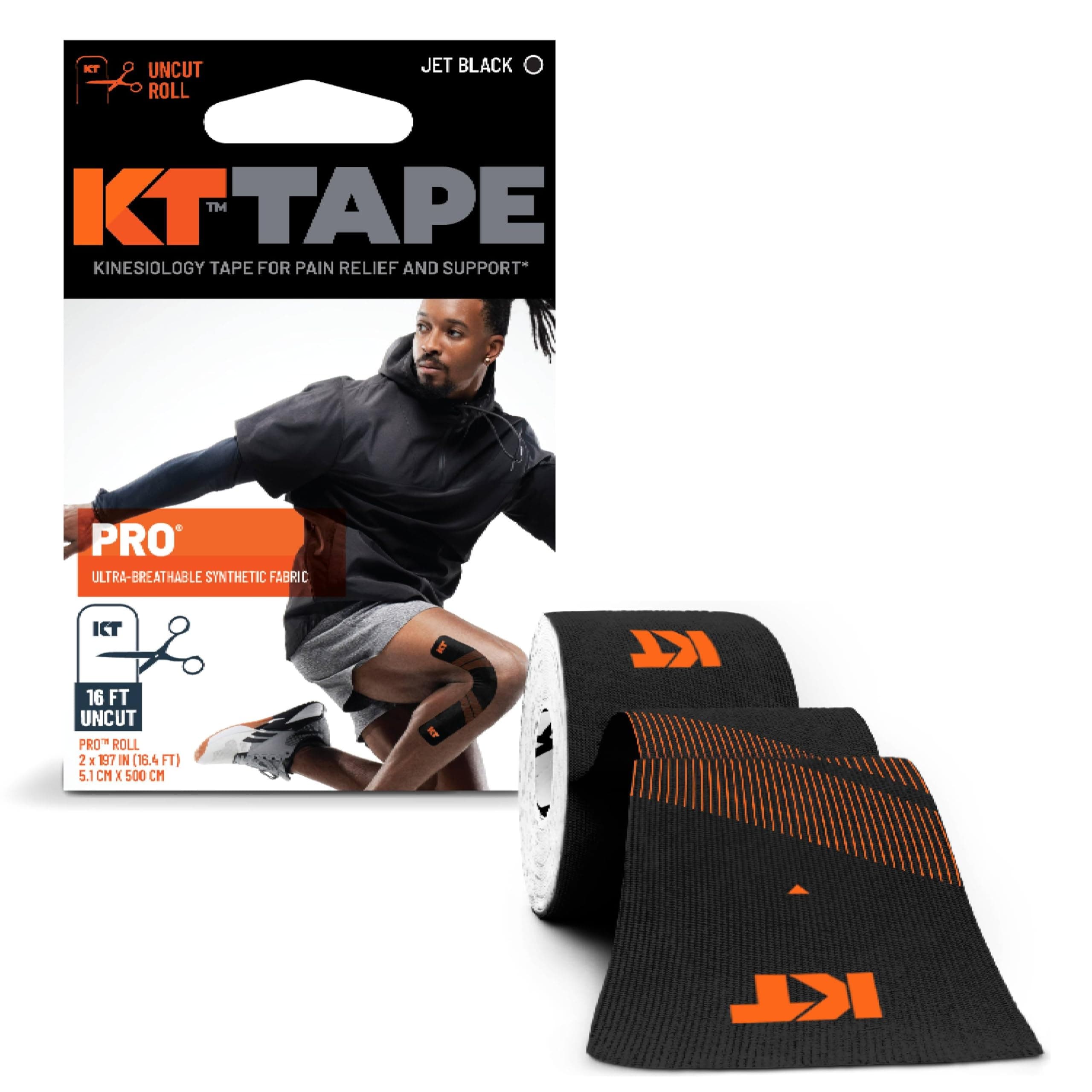 KT Tape, Pro Synthetic Kinesiology Athletic Tape, 16’ Uncut Roll