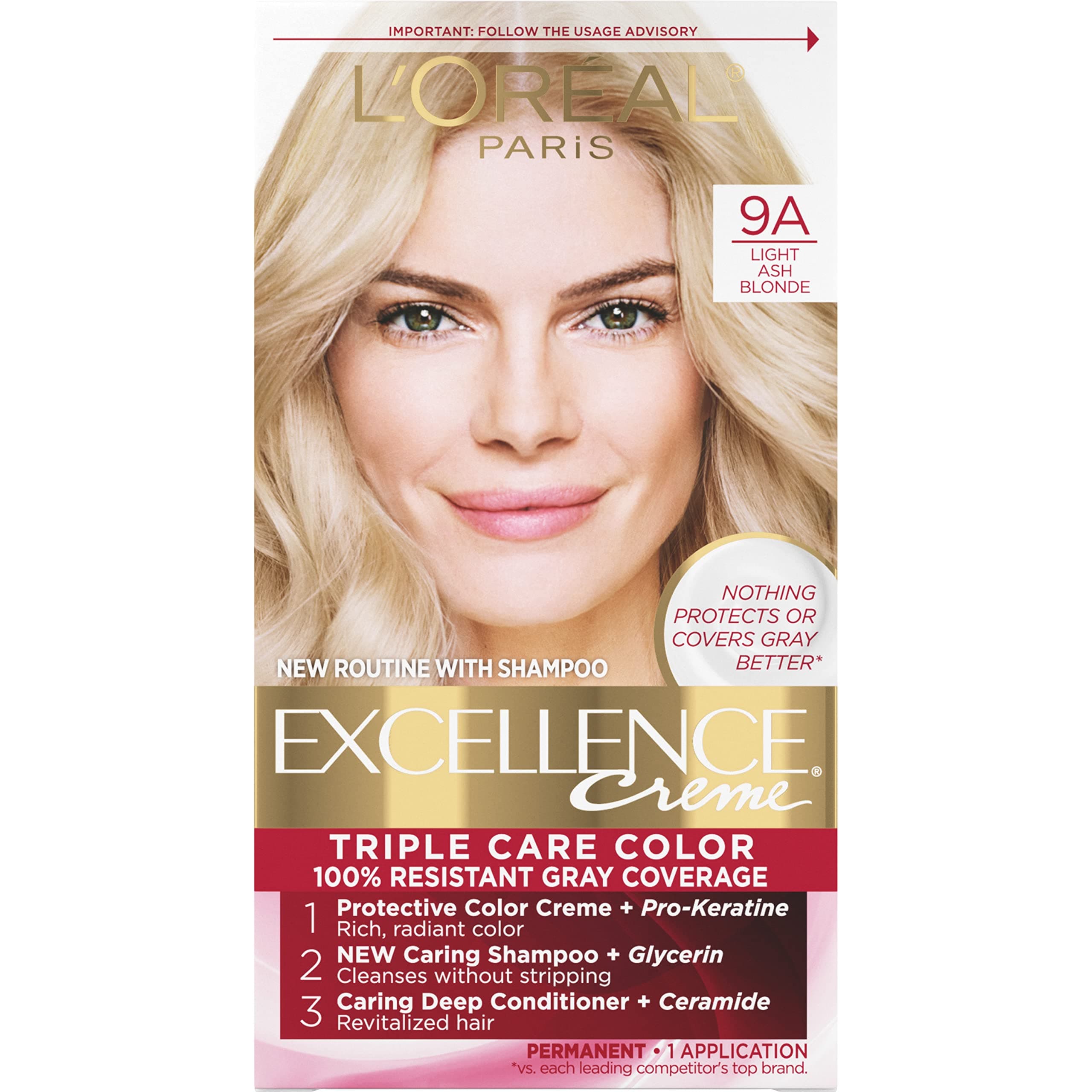 L'Oreal Excellence Creme Haircolor Light Ash Blonde