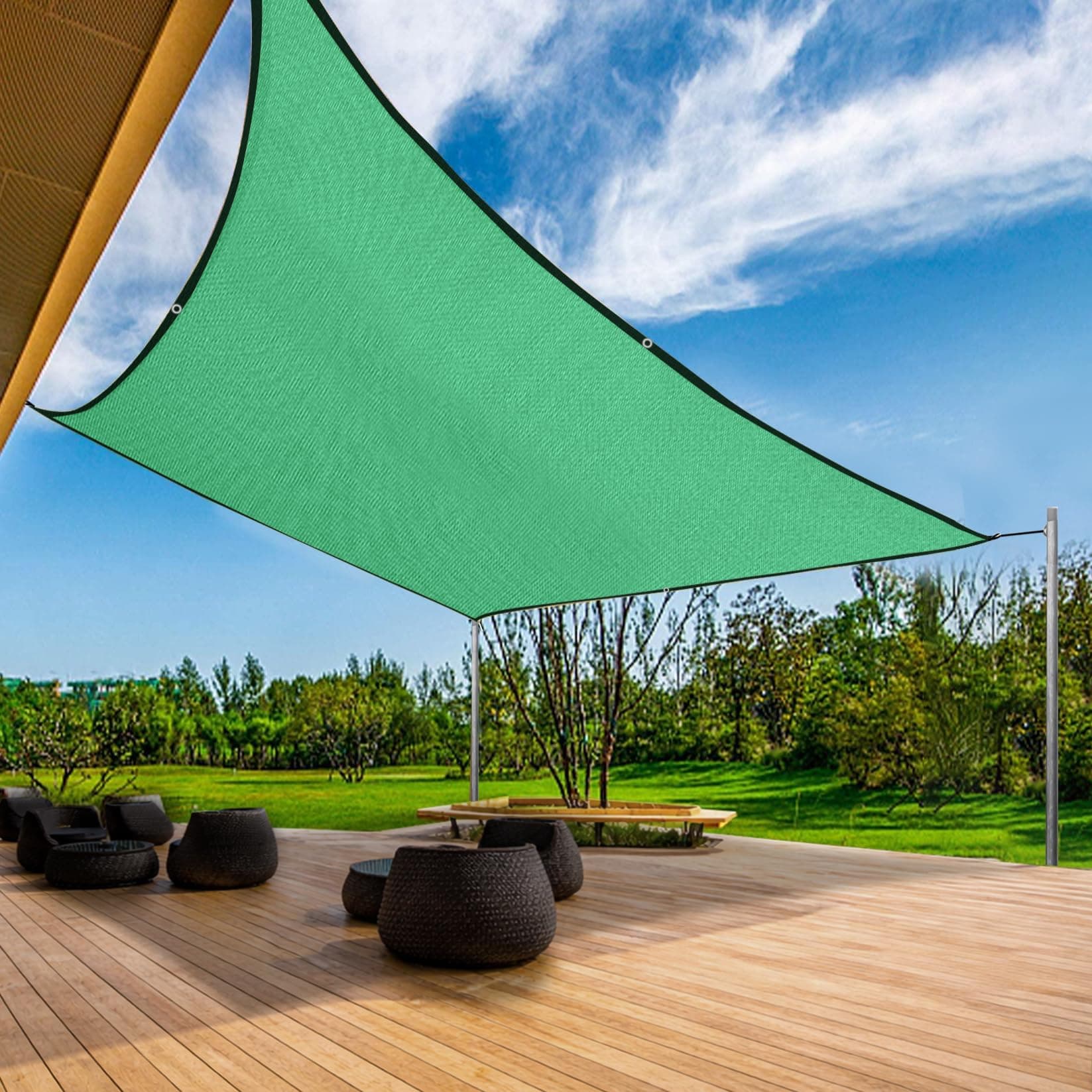 Multipurpose Shade Net/Agro Net/Green Net - 75% (Green Colour) (10 ft x 10 ft)