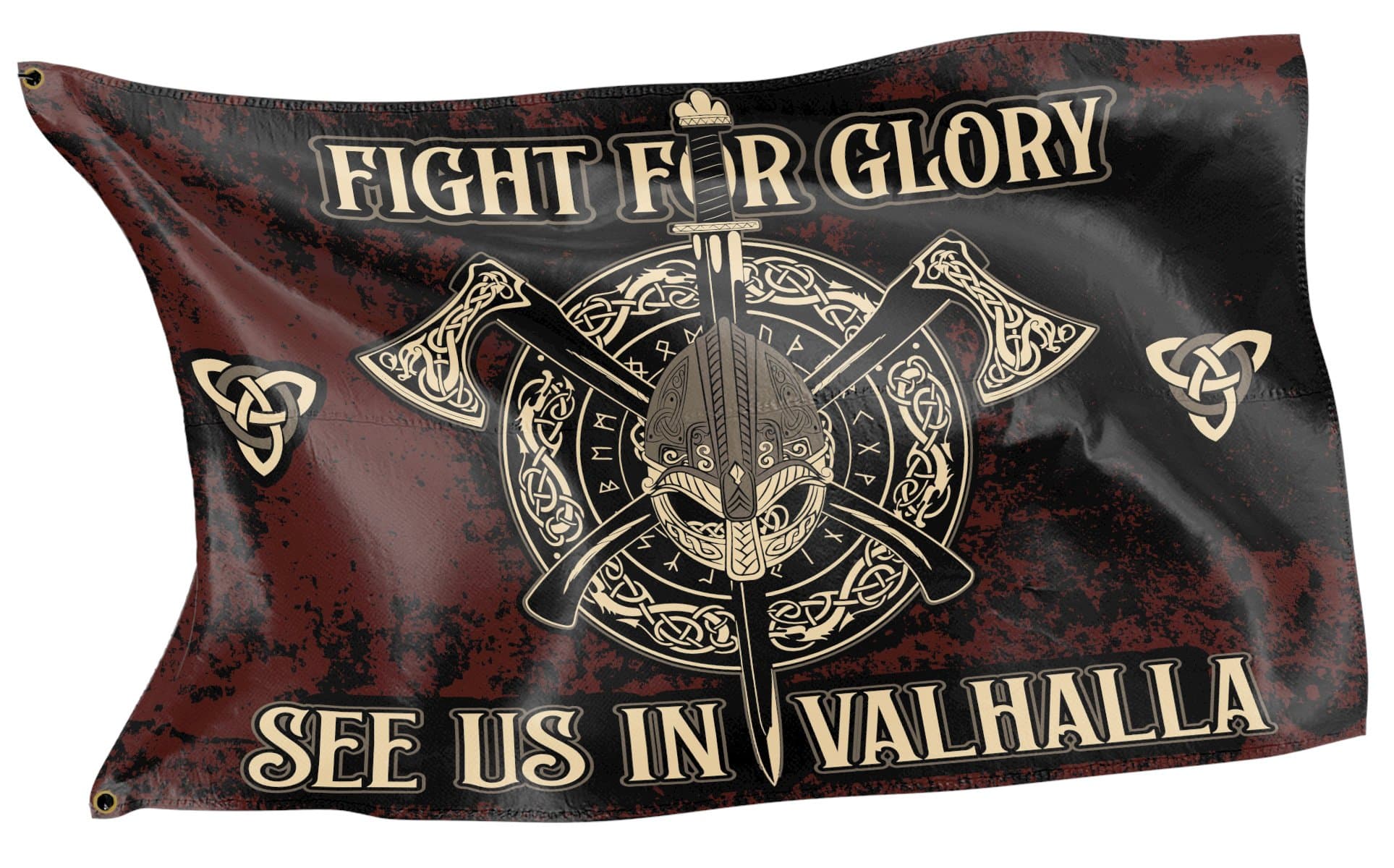 RAHMENLOS Design Flag for Vikings: Fight for Glory-See us in Valhalla