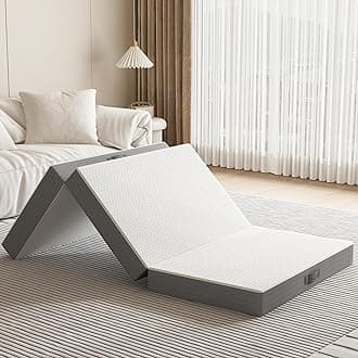PurrJoys Folding Mattress Single 15CM, Trifold Guest Mattress with Washable Cover, Foldable Floor Mattresses for Travel, Camping, Studio, Dorm