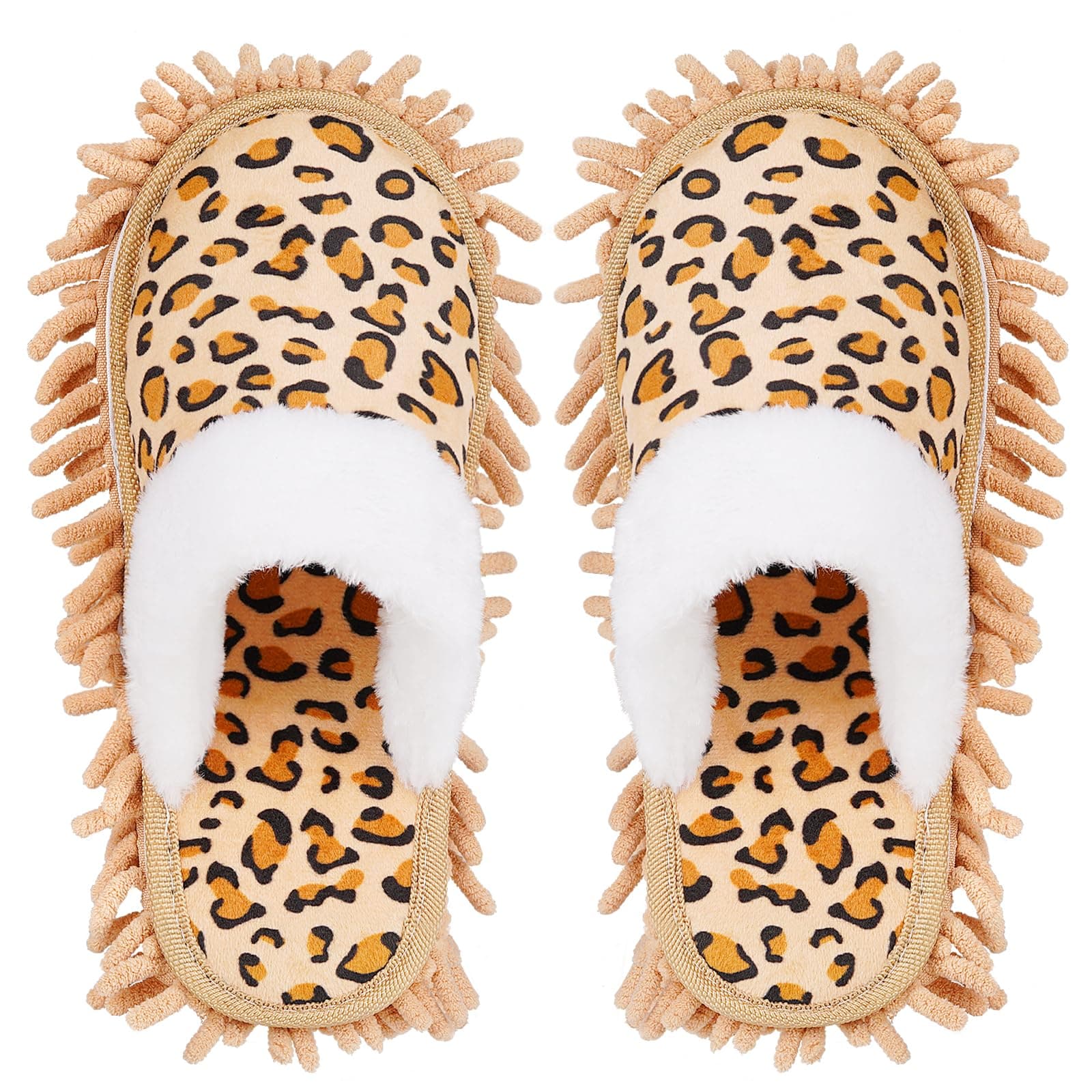 Microfiber Mop Slippers House Floor Dusting Slippers for Kitchen Office (Women 7-9/Men 5-7)