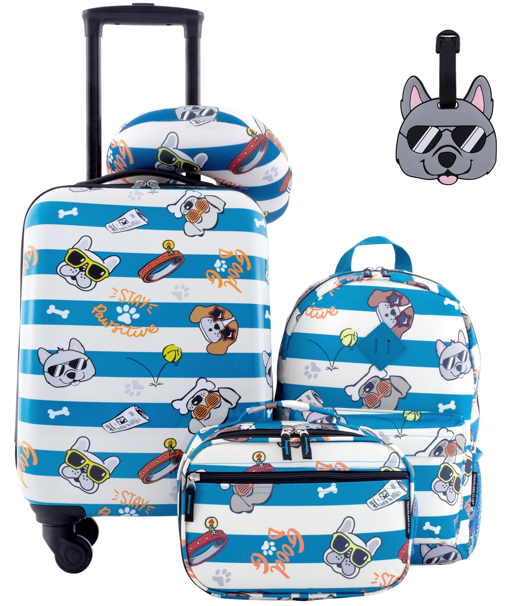 5 Piece Kids' Luggage Set, Cool Dog