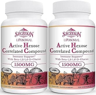 1500mg Liposomal Active Hexose Correlated Supplement,240 Soft Gels Beta-Glucans with Natural Mushroom Extract, Immune System, Liver Function, Maintain T-Cell & Killer Cell Activity