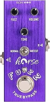 Fuzz Guitar Pedal, Horse Electric Effects Pedals Mini Single Type DC 9V True Bypass