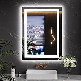 LOAAO 23.6"x31.5" LED Mirror for Bathroom, Lighted Bathroom Mirror with Lights, Anti-Fog, Dimmable, Memory Function, Easy to Install, Clear Reflection