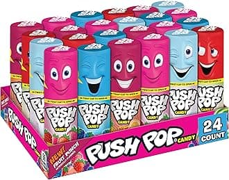 - Push Pop Easter Candy Variety Pack, 24Ct Bulk Individually Wrapped Lollipops in Assorted Flavors, Full Size, Fun Hard Candy For Birthday Parties, Easter Basket Stuffers, Egg Fillers, Party Favors