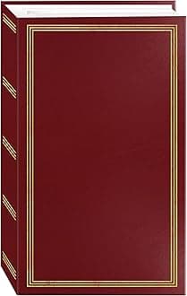 3-ring pocket BURGUNDY album for 504 photos - 4"X6"