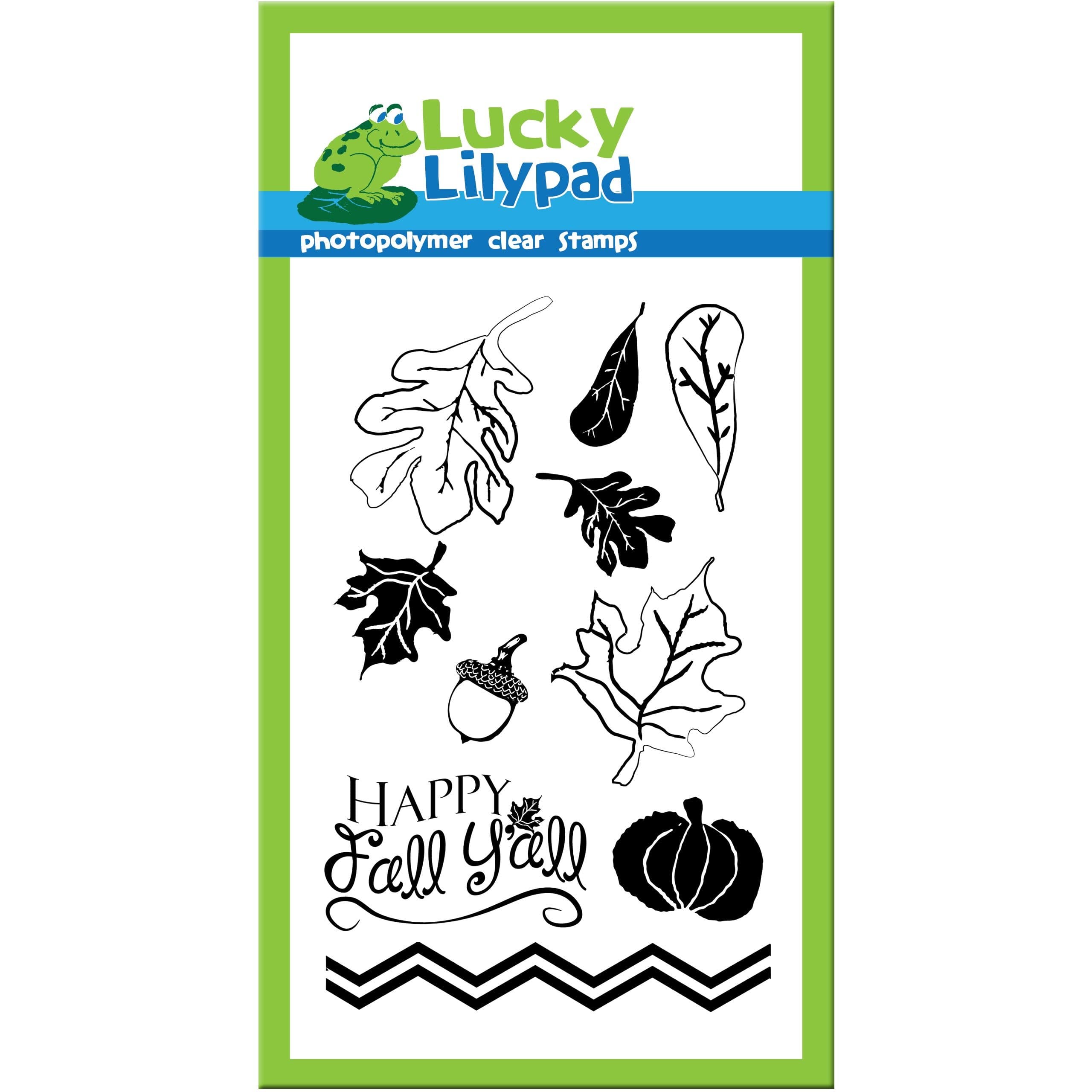 Lucky Lilypad Clear Stamp, Fall Leaves, 4 by 6-Inch