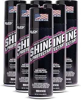 Slick Products Shine & Protectant Spray Coating Designed to Renew, Shine, and Protect a Variety of Surfaces Including Plastic, Vinyl, Rubber, Fiberglass and More